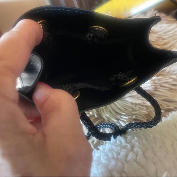 Fendi Vintage Fazzuola Black and Gold Striped Mini Tote/Pouch. EUC. VERY RARE - Picture 8 of 10